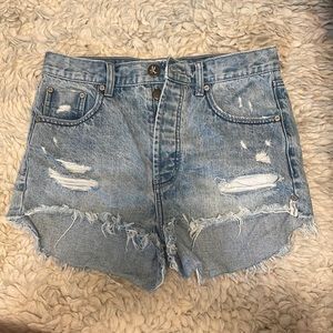 ONE TEASPOON High Waisted Jean Shorts